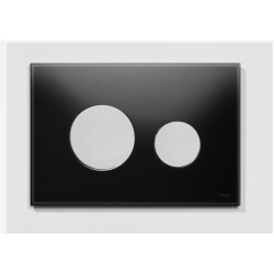 TECEloop - przyciski spłukujące WC, szkło czarne, przyciski chrom matowy TECE