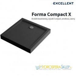 EXCELLENT FORMA COMPACT X 800 x 800mm CZARNA STRUKTURA
