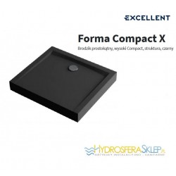 EXCELLENT FORMA COMPACT X 900x800mm CZARNA STRUKTURA