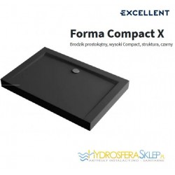 EXCELLENT FORMA COMPACT X 1200x800mm CZARNA STRUKTURA