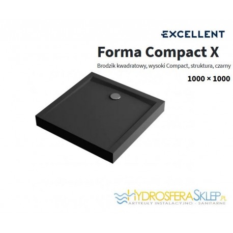 EXCELLENT FORMA COMPACT X 1000x1000mm CZARNA STRUKTURA