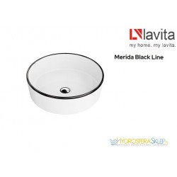 LAVITA MERIDA BLACK LINE UMYWALKA NABLATOWA, 370x370x120mm
