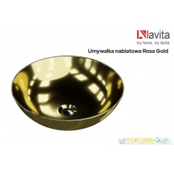 LAVITA ROSA GOLD UMYWALKA NABLATOWA, 400x400x135mm