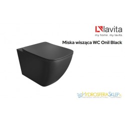 LAVITA ONIL BLACK MISKA WISZĄCA WC, CZARNY MAT, 355x510x395mm