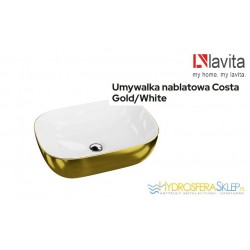 LAVITA COSTA GOLD / WHITE UMYWALKA NABLATOWA, 460x325x135mm